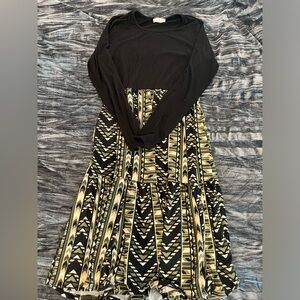 Black Aztec print dress
